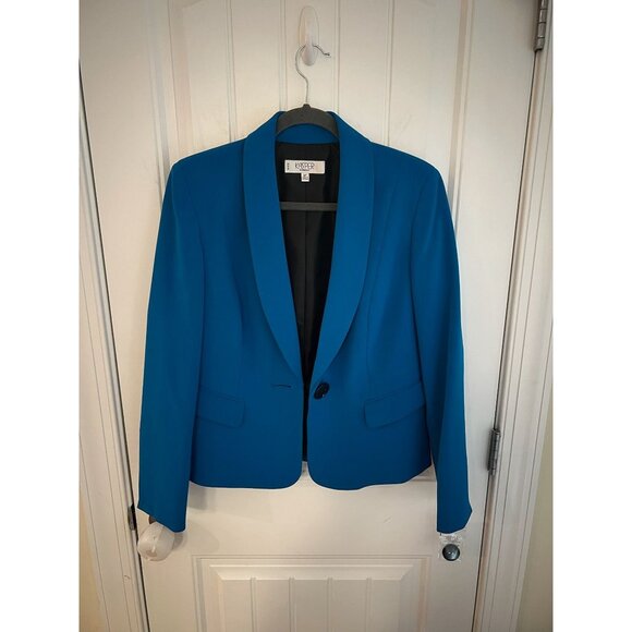 Kasper Women's Bright Blue One Button Blazer Size‎ 8 Petite NWT - Picture 1 of 6